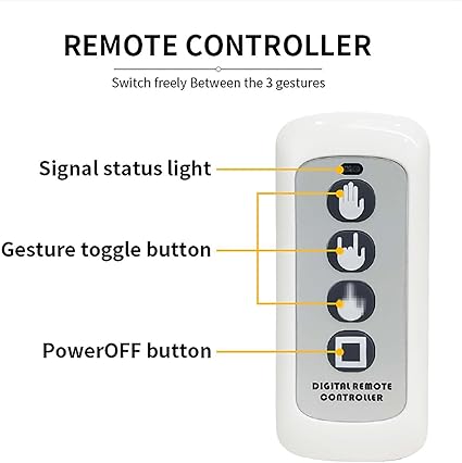 🖐️ Mano LED con 3 gestos para auto