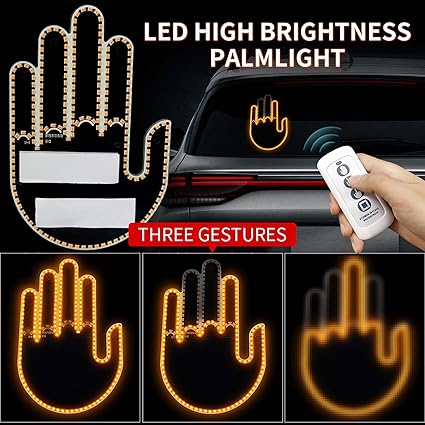 🖐️ Mano LED con 3 gestos para auto